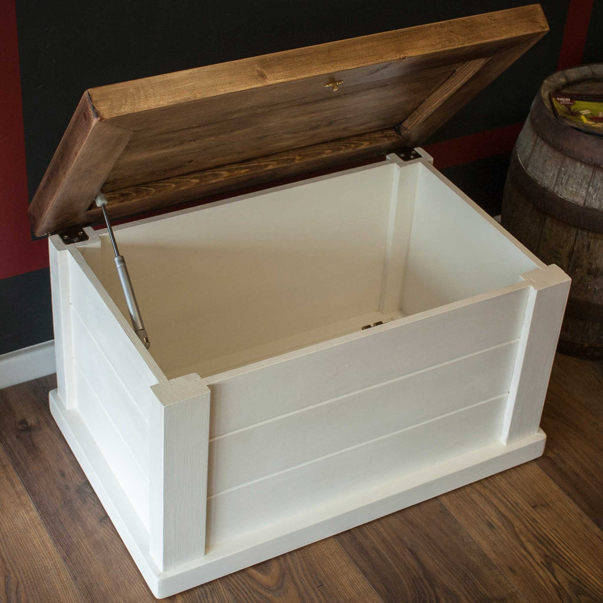 Blanket Box Storage | Inside view | Wimborne White &amp; Walnut Wax | Warden&#39;s Crafts &amp; Creations