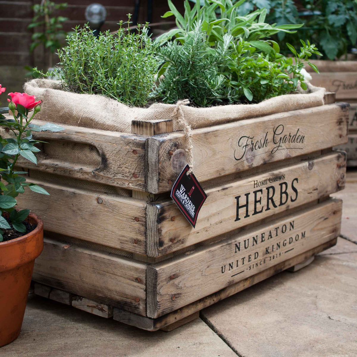 Herb Planter | Personalised Garden crate | Grow your own.